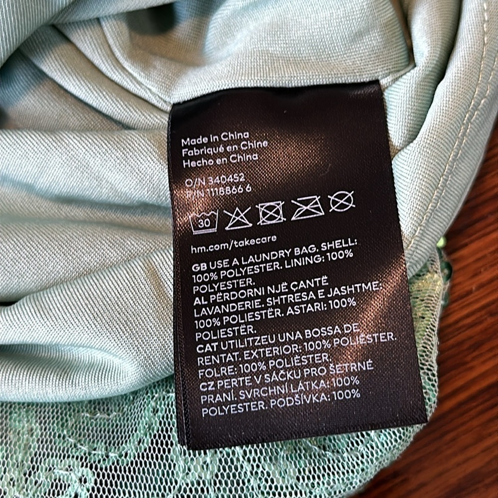 NWT H&M green sequin party dress size XS - Picture 10 of 10